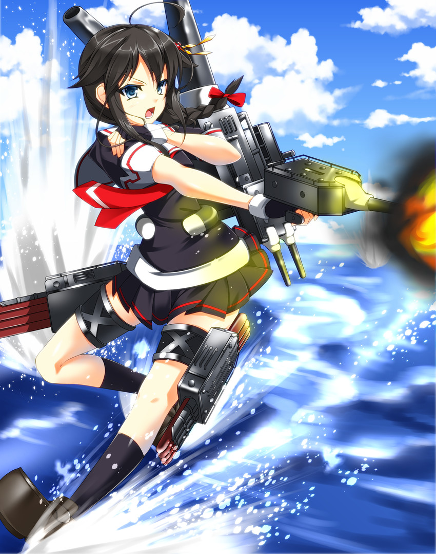 shigure and shigure kai ni (kantai collection) drawn by stachz