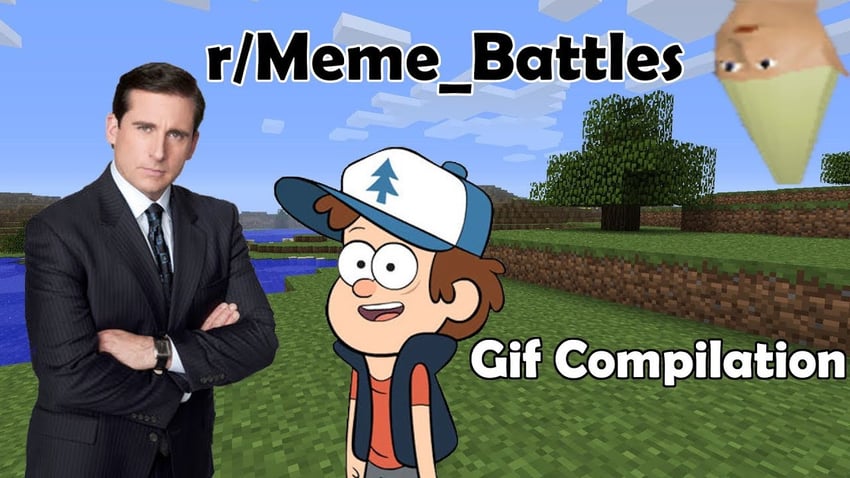 dipper pines, gnome child, and michael scott (minecraft and 3 more)