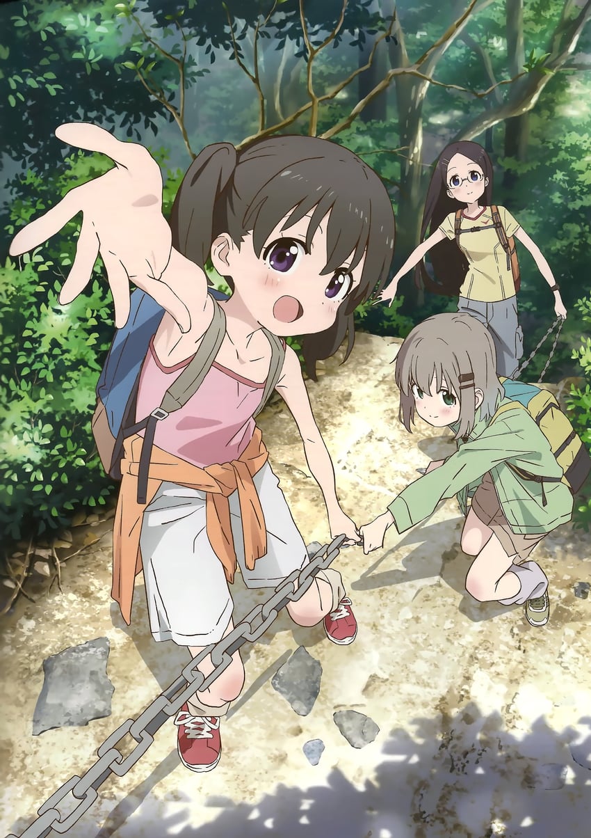 yukimura aoi, kuraue hinata, and saitou kaede (yama no susume) drawn by yonemori_yuki