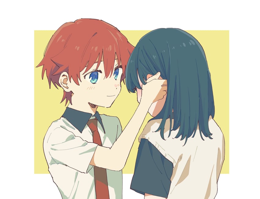 takarada rikka and hibiki yuuta (gridman universe) drawn by hinakoro_(b_pxxb)