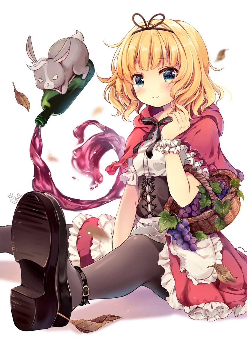 kirima syaro, little red riding hood, and wild geese (gochuumon wa usagi desu ka? and 1 more) drawn by mitsuki_ponzu