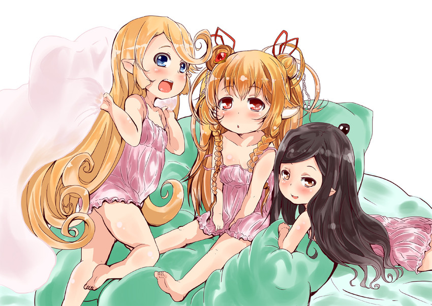 charlotta, mahira, and arulumaya (granblue fantasy) drawn by shi_ecchi
