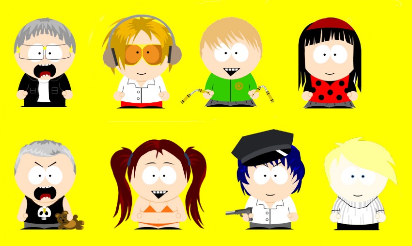 narukami yu, shirogane naoto, satonaka chie, kujikawa rise, amagi yukiko, and 3 more (persona and 2 more) drawn by ippo