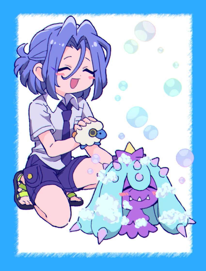 james, mareep, and mareanie (pokemon and 2 more) drawn by macchiromomomo