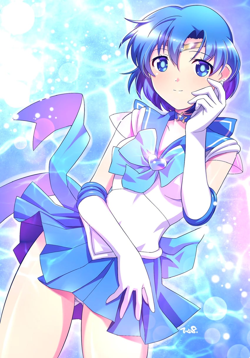 mizuno ami, sailor mercury, and super sailor mercury (bishoujo senshi sailor moon) drawn by himehachi_(hime8manga)