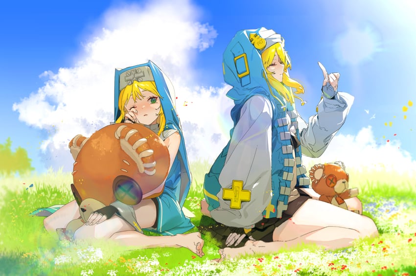 bridget and roger (guilty gear and 2 more) drawn by kokorokoko00