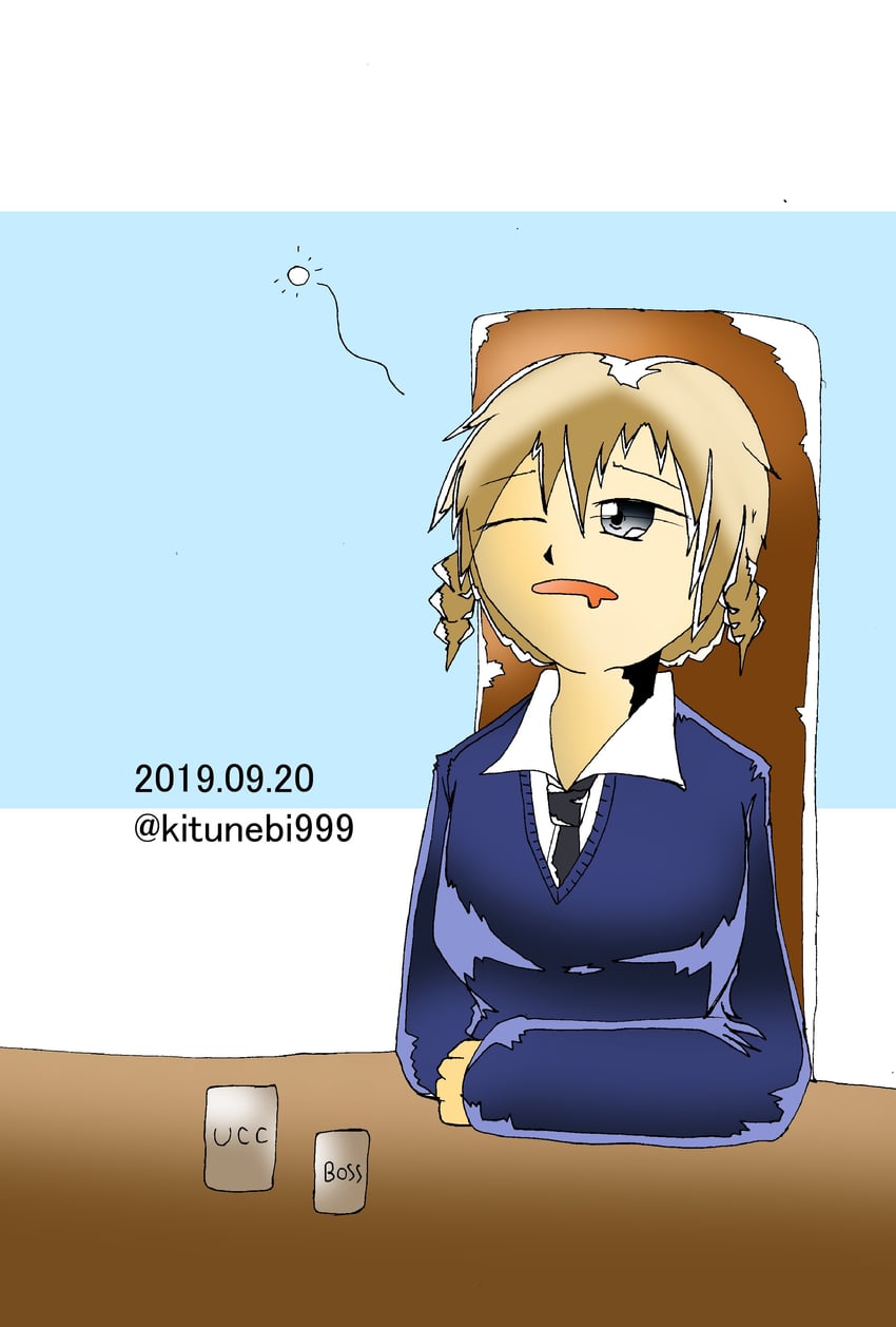 kilimanjaro (girls und panzer and 1 more) drawn by kitsunebi_(kitunebi999)
