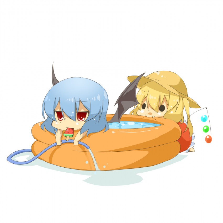 remilia scarlet and flandre scarlet (touhou) drawn by eiri_(eirri)