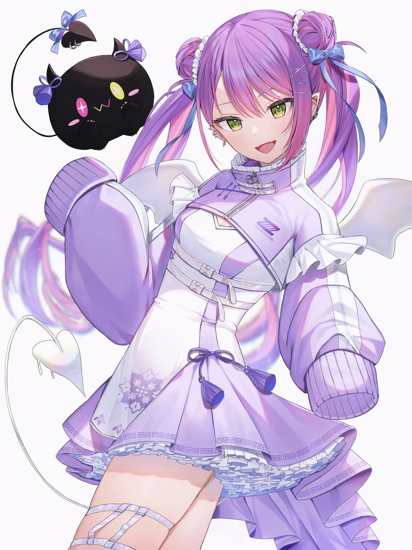 tokoyami towa and bibi (hololive) drawn by runlan_0329