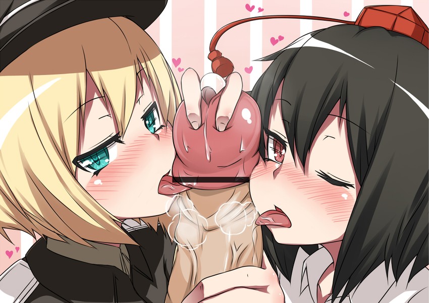 shameimaru aya and erica hartmann (touhou and 2 more) drawn by hanabi_(ocha)