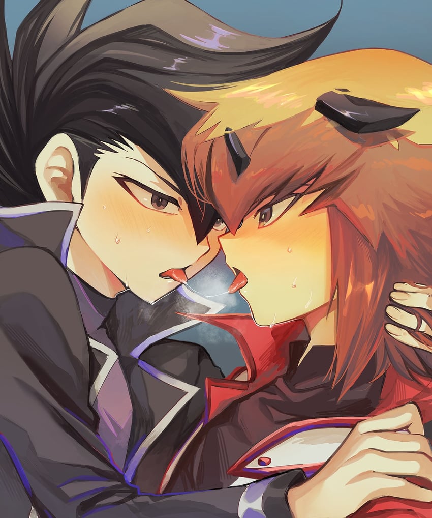 yuki judai and manjoume jun (yu-gi-oh! and 1 more) drawn by sk816