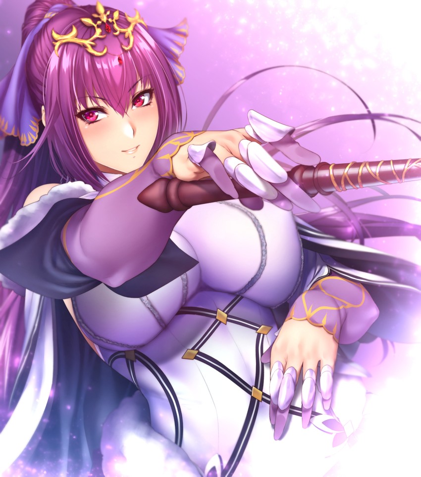 scathach and scathach skadi (fate and 1 more) drawn by zucchini