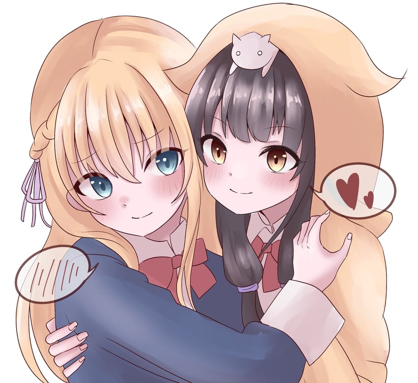 asakura karen and toujou tsukasa (heaven burns red) drawn by kanikure12