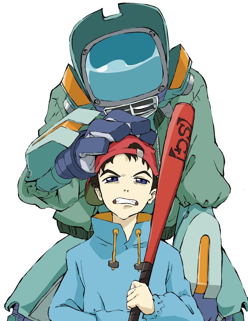 nandaba naota and canti (flcl) drawn by pink_punk_ponk