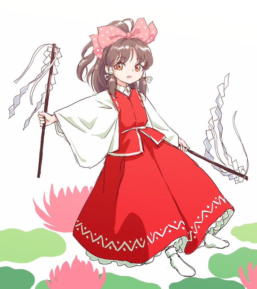 hakurei reimu (touhou and 2 more) drawn by s-a-murai