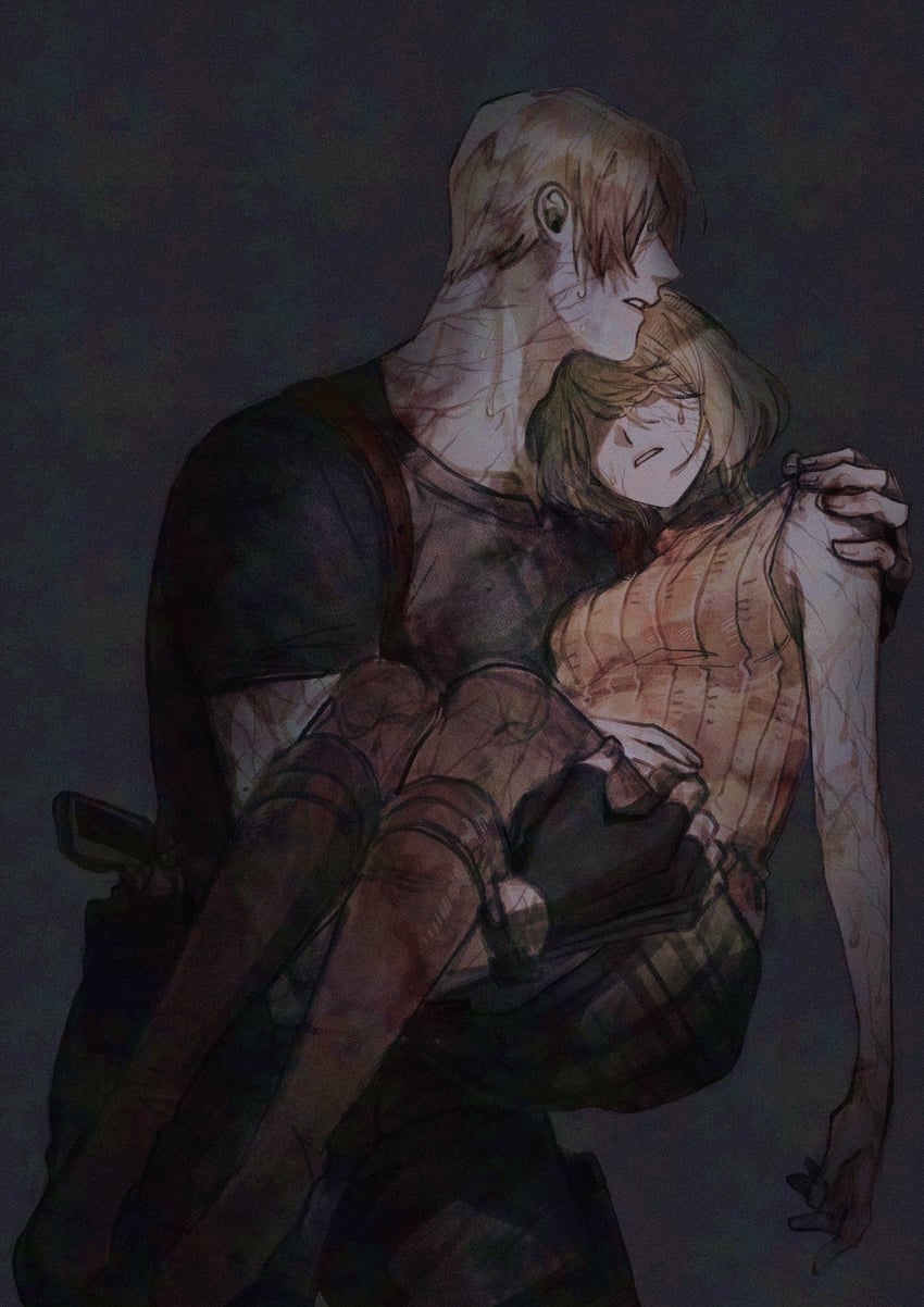 leon s. kennedy and ashley graham (resident evil and 1 more) drawn by nul