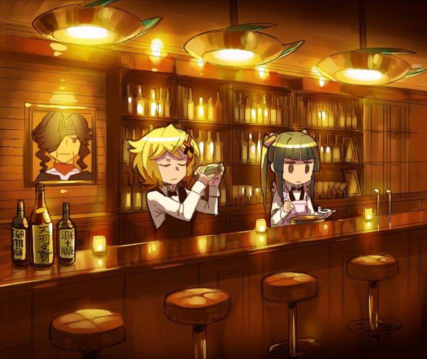 akatsuki kirika, tsukuyomi shirabe, and nastassja sergeyevna tolstaya (senki zesshou symphogear) drawn by murakami_hisashi