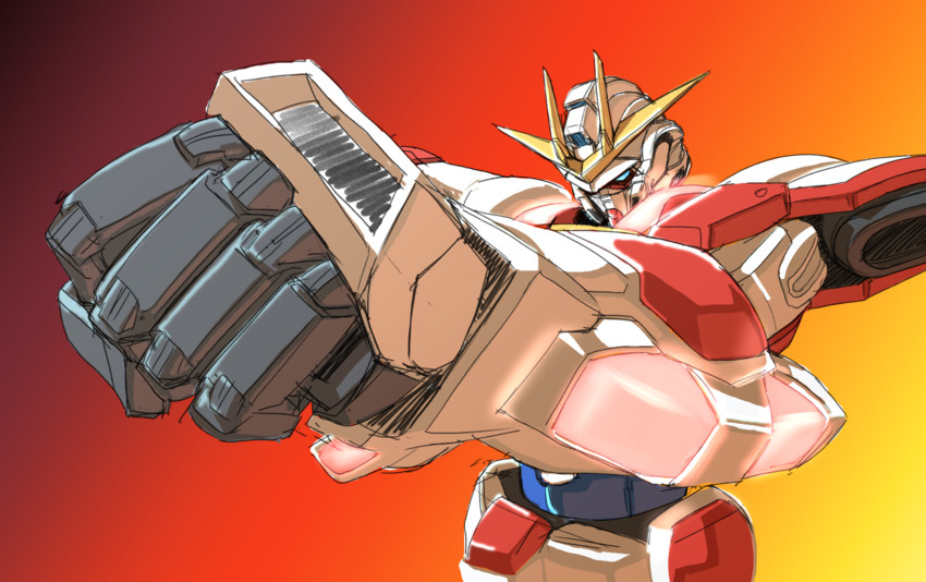build burning gundam (gundam and 2 more) drawn by l_(laine)