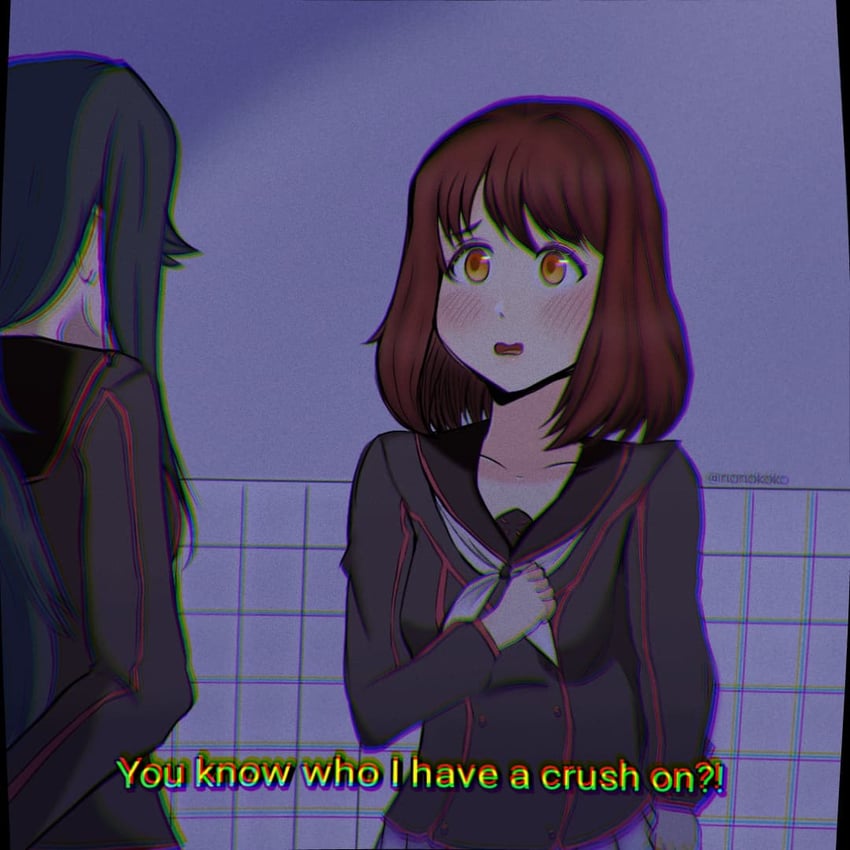 ryoba aishi and sumire saitozaki (yandere simulator) drawn by nonokoko13
