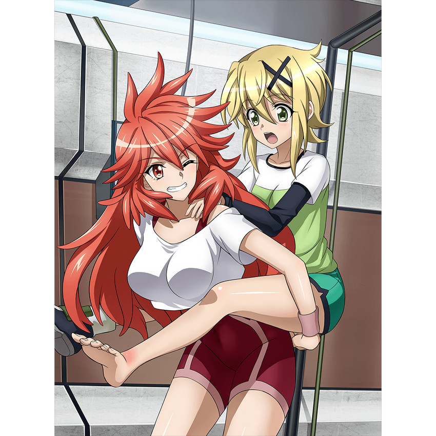 akatsuki kirika and amou kanade (senki zesshou symphogear and 1 more)