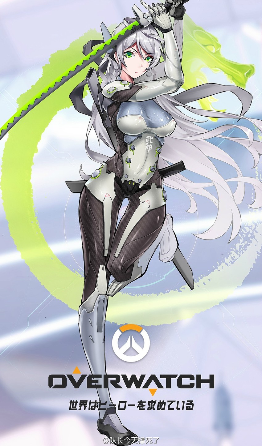 genji (overwatch and 1 more) drawn by captain_chengsi
