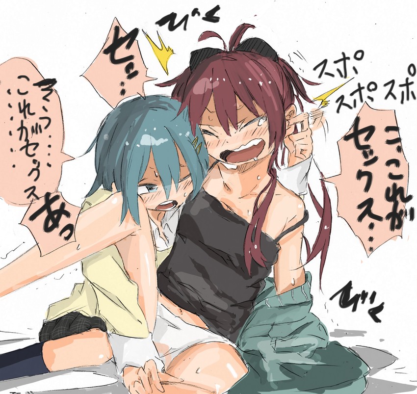 miki sayaka and sakura kyoko (mahou shoujo madoka magica) drawn by shibarakutei_honegenki