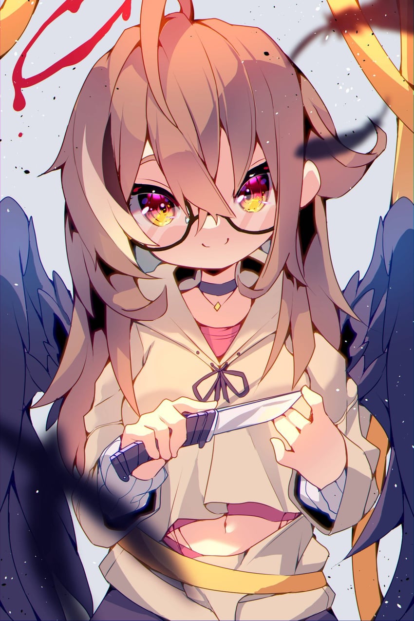 nanashi mumei (hololive and 1 more) drawn by the0neulost
