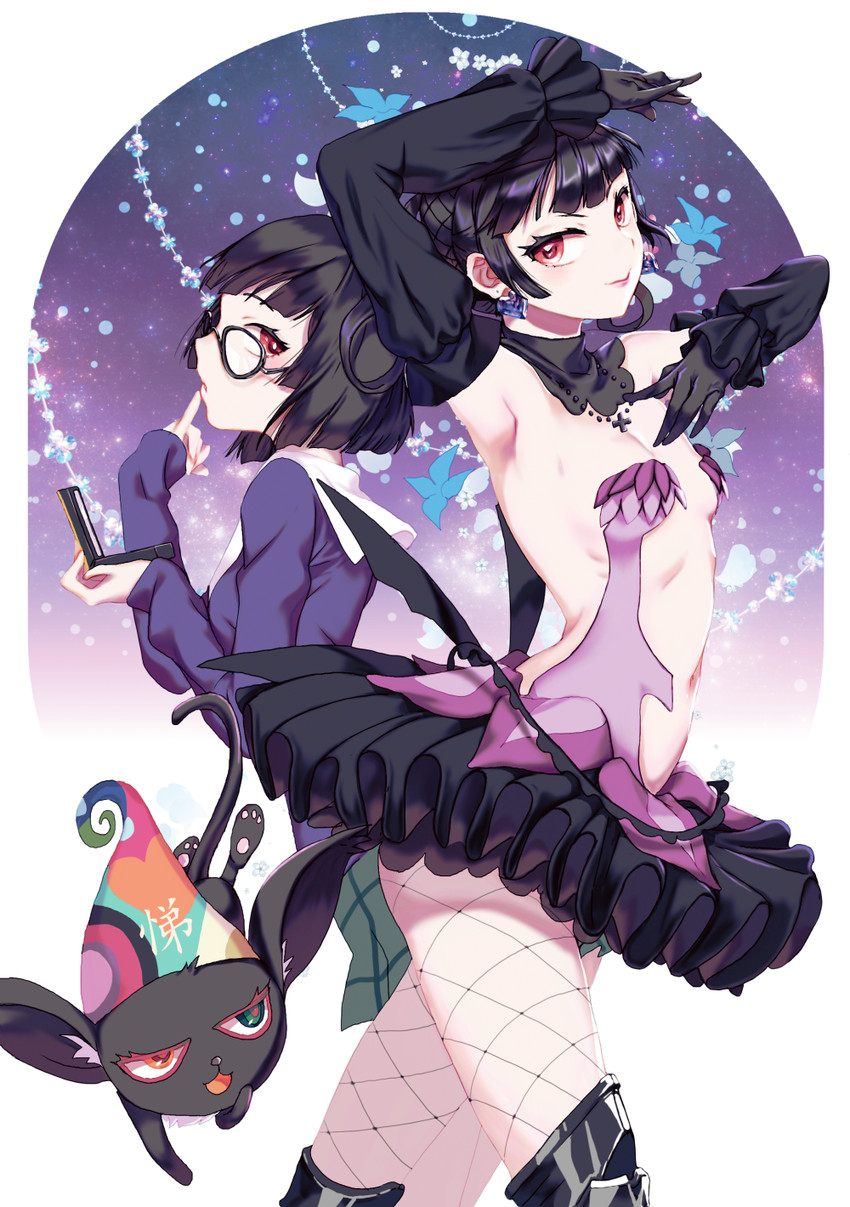 black princess and teiue tamaki (six heart princess) drawn by julion_(akesuzu)
