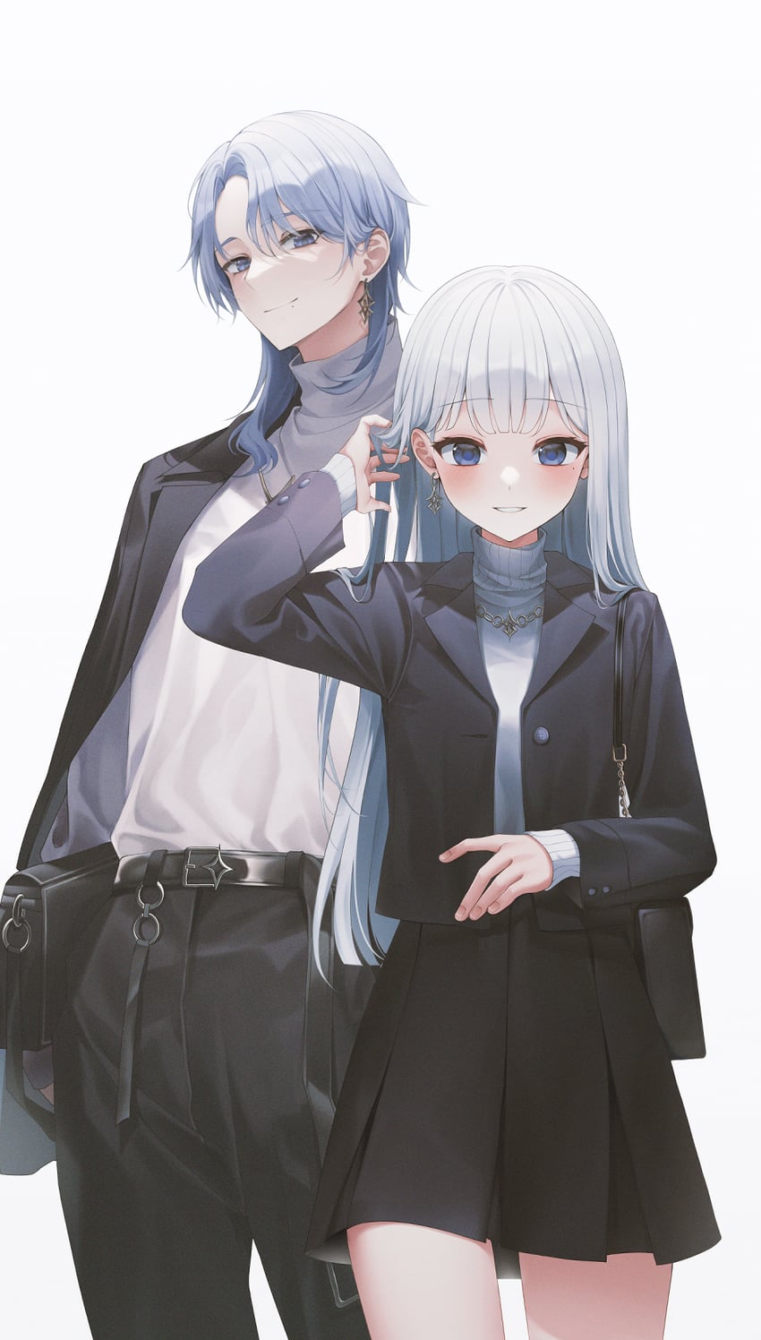 kamisato ayaka and kamisato ayato (genshin impact) drawn by solcha