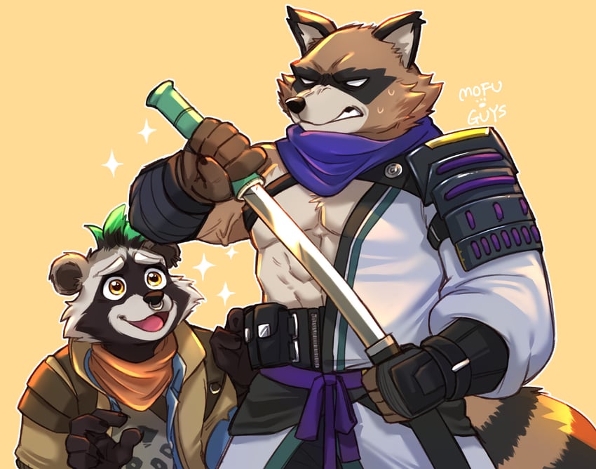 hajime and rufus (fortnite) drawn by mofu_gays