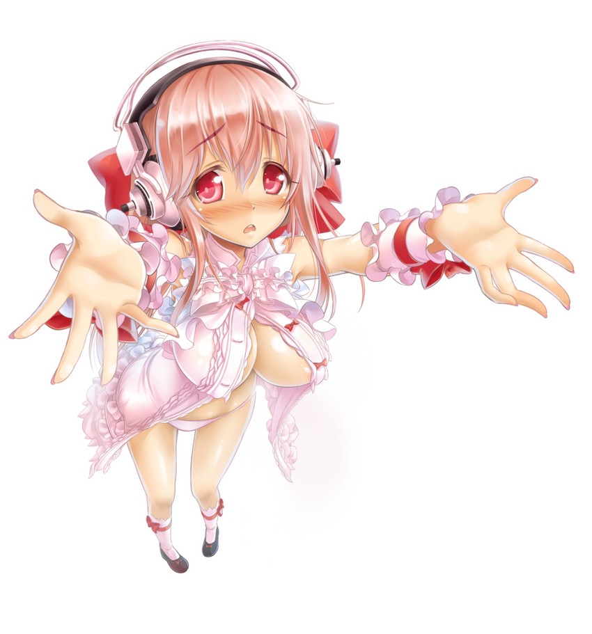 super sonico and al azif (nitroplus and 1 more) drawn by okitakung