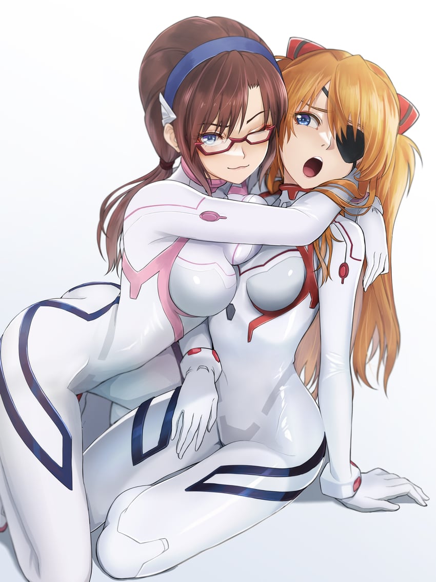 souryuu asuka langley and makinami mari illustrious (neon genesis evangelion and 2 more) drawn by ivuki