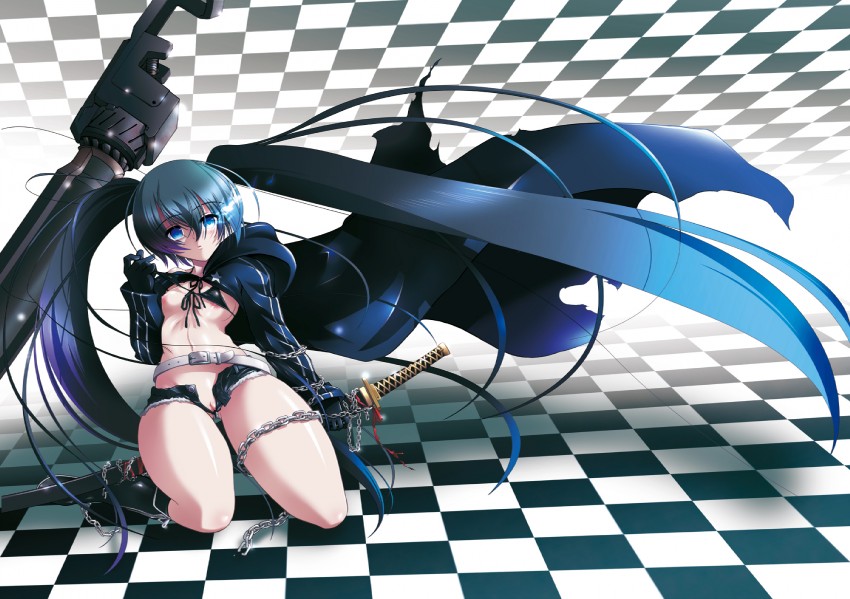black rock shooter (black rock shooter) drawn by c.r.