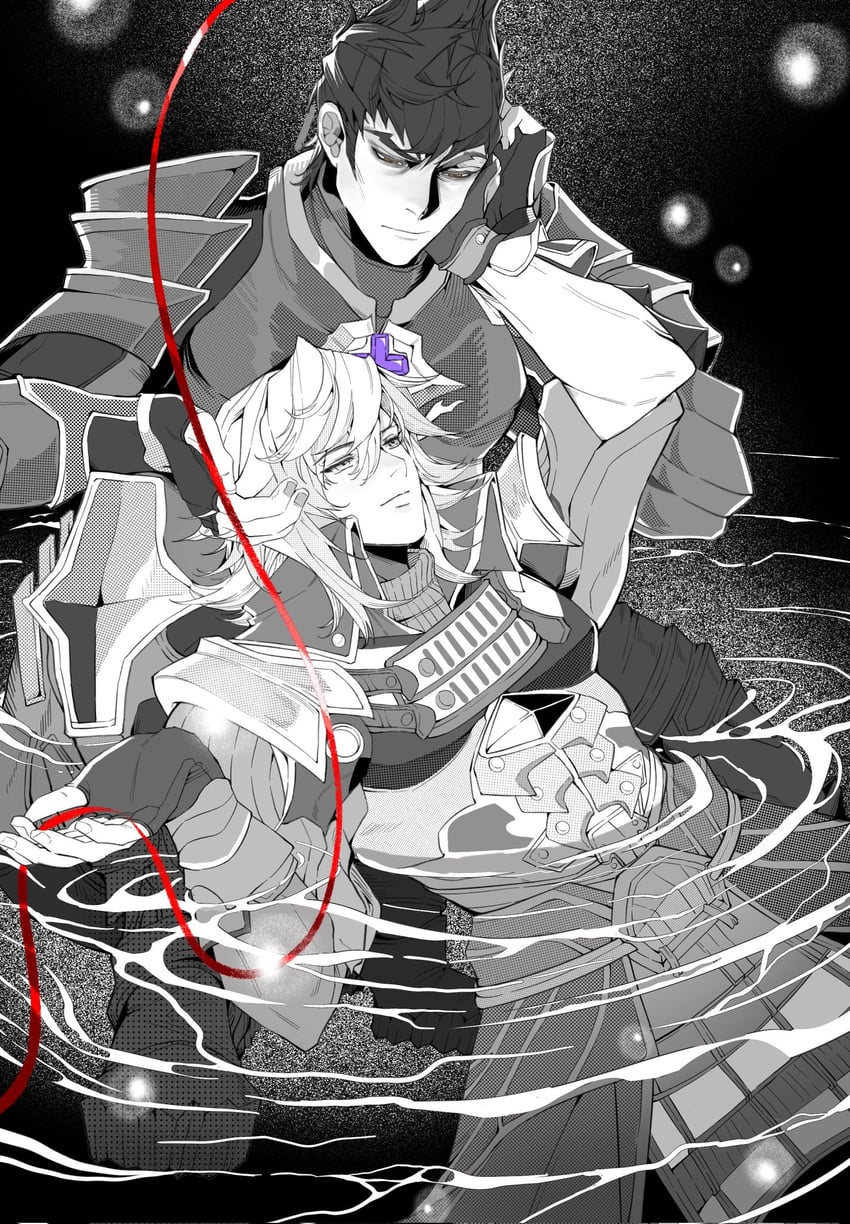 jin and malos (xenoblade chronicles and 1 more) drawn by raininmoradain