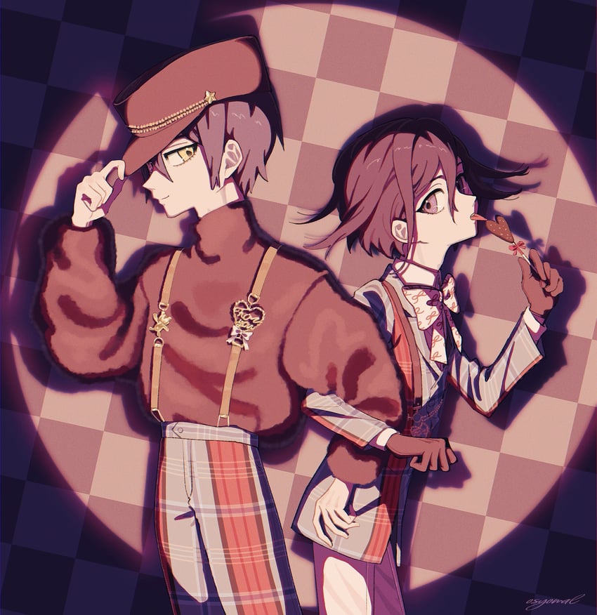 oma kokichi and saihara shuichi (danganronpa and 1 more) drawn by shimaya