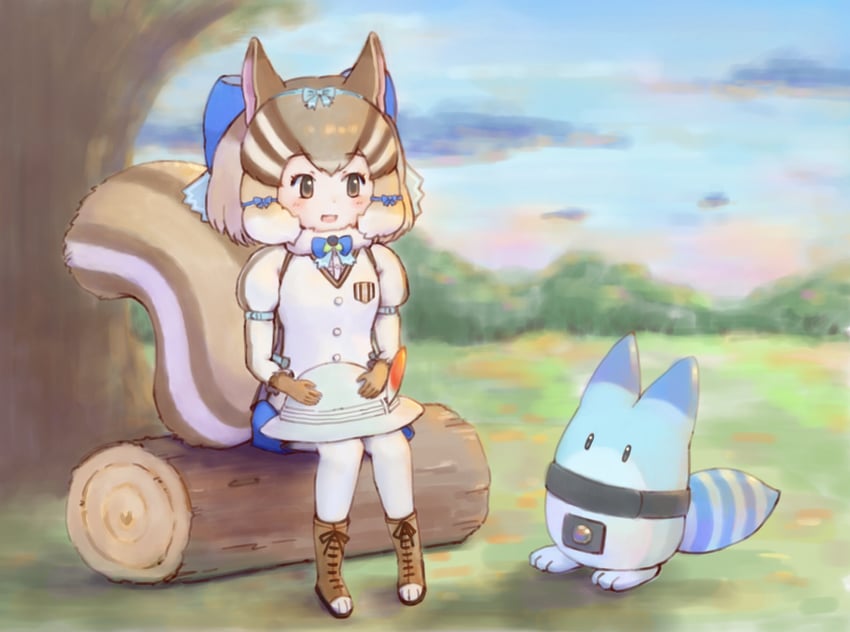 lucky beast and siberian chipmunk (kemono friends and 2 more) drawn by zzz_ansh