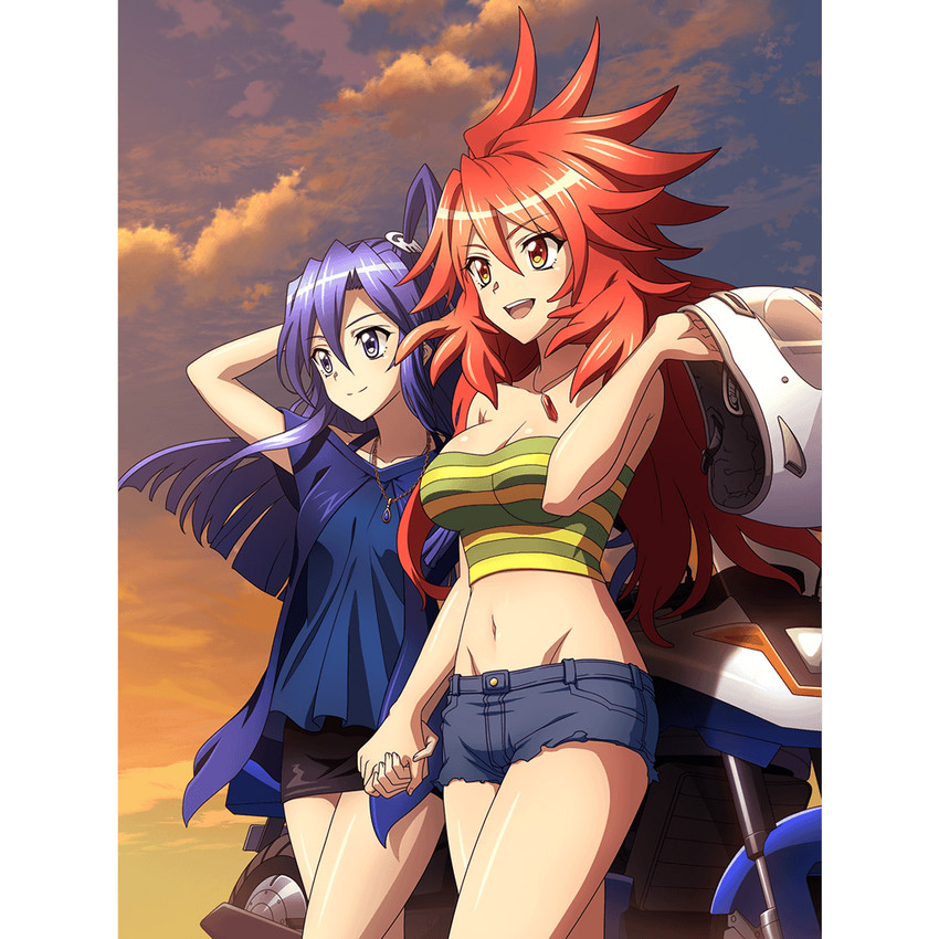 kazanari tsubasa and amou kanade (senki zesshou symphogear and 1 more)