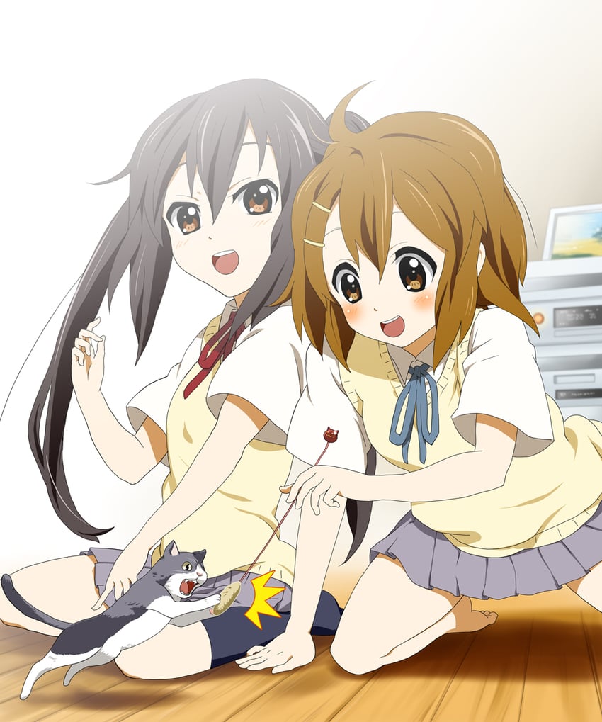 nakano azusa and hirasawa yui (k-on!) drawn by minimaru