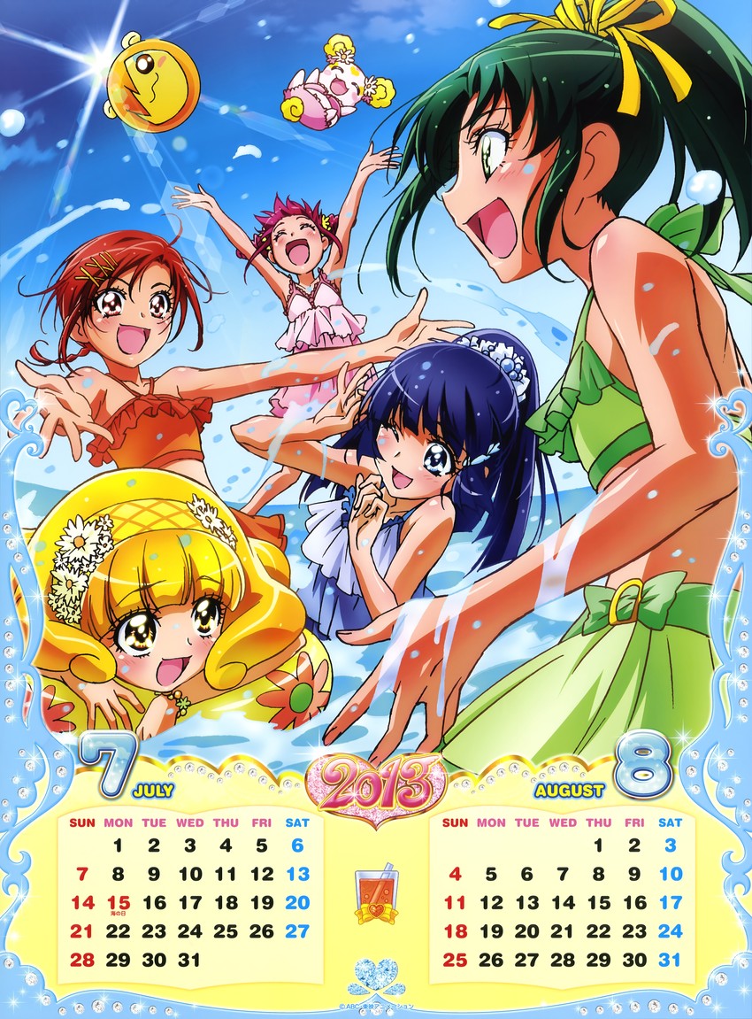 midorikawa nao, kise yayoi, aoki reika, hino akane, hoshizora miyuki, and 2 more (precure and 1 more) drawn by kawamura_toshie