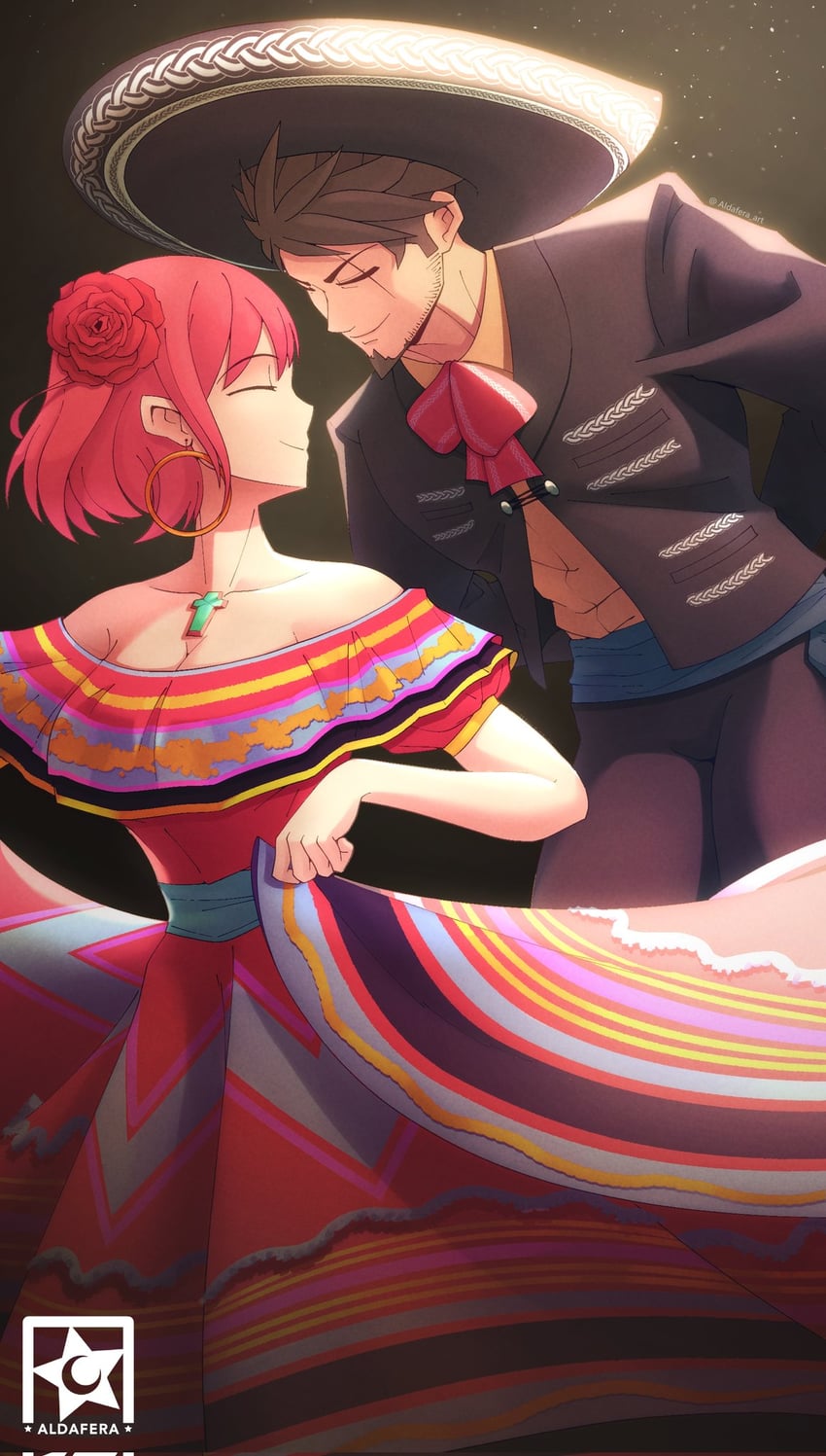 pyra and rex (xenoblade chronicles and 3 more) drawn by aldafera_art