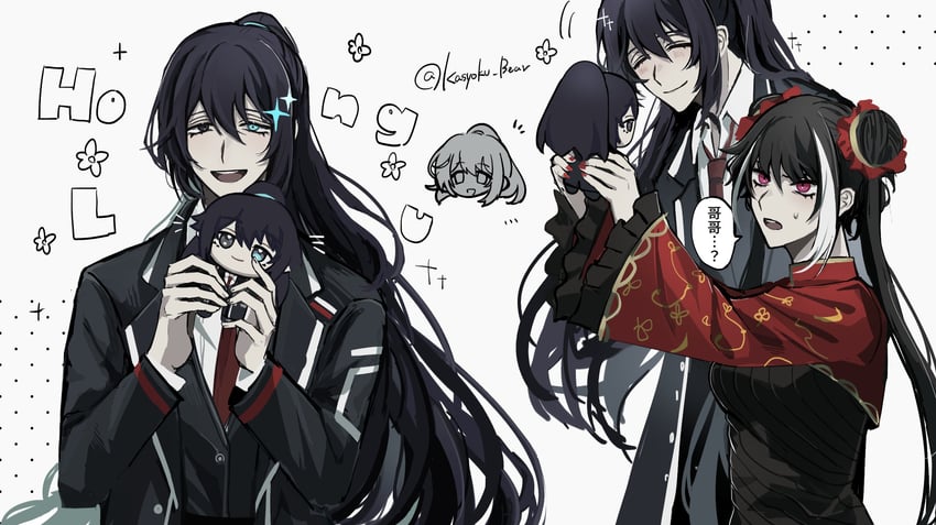 hong lu and jia xichun (project moon and 1 more) drawn by kasyoku_bear