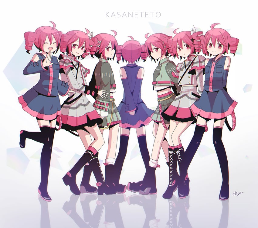 kasane teto (utau and 2 more) drawn by np_eny