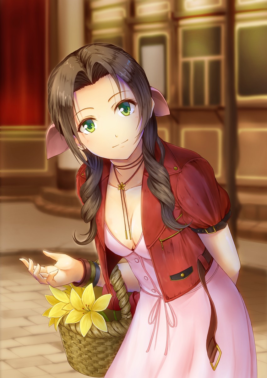 aerith gainsborough (final fantasy and 1 more) drawn by shevarion_(sheva_god)