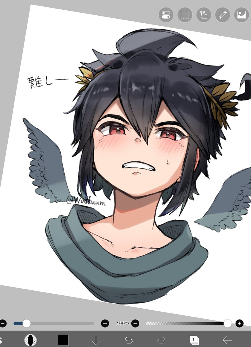 dark pit (kid icarus and 1 more) drawn by waffuum