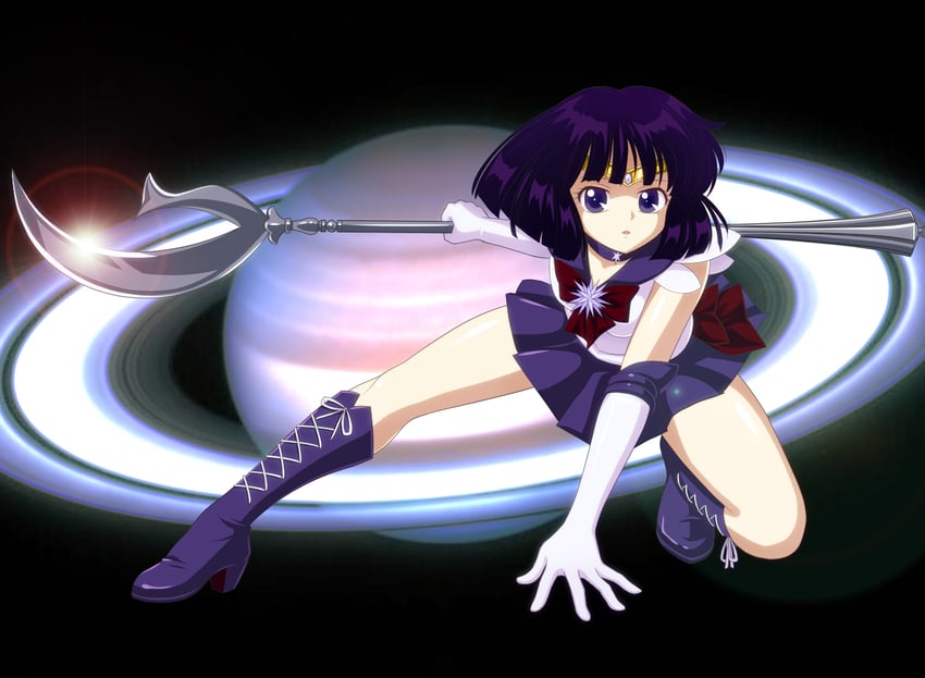 tomoe hotaru and sailor saturn (bishoujo senshi sailor moon) drawn by pirochi