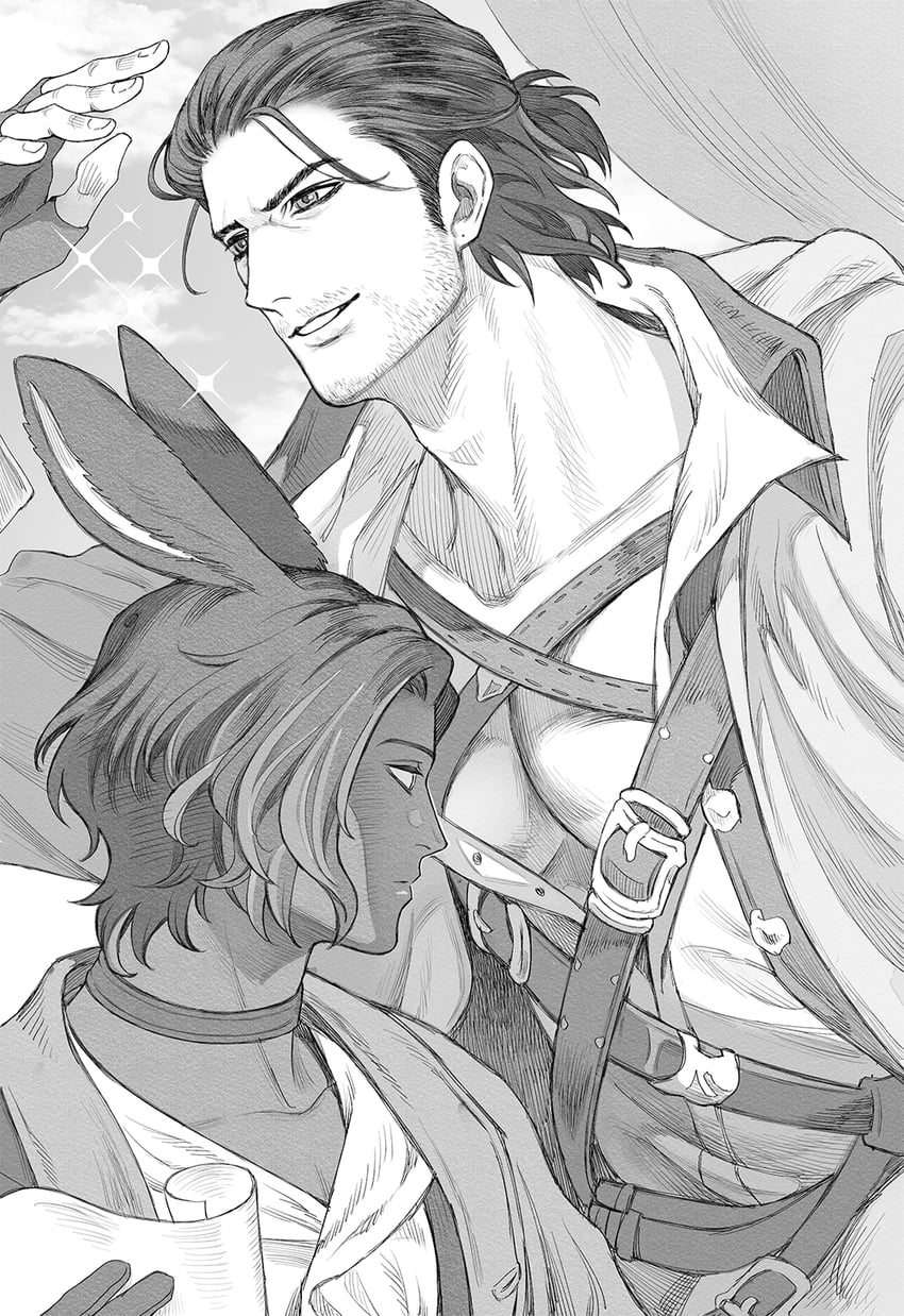 warrior of light, adventurer, viper, and erenville (final fantasy and 1 more) drawn by meia_(dokiryuki)