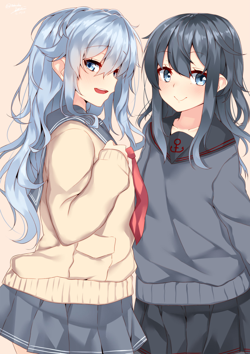 hibiki, akatsuki, and akatsuki kai ni (kantai collection) drawn by nebusoku