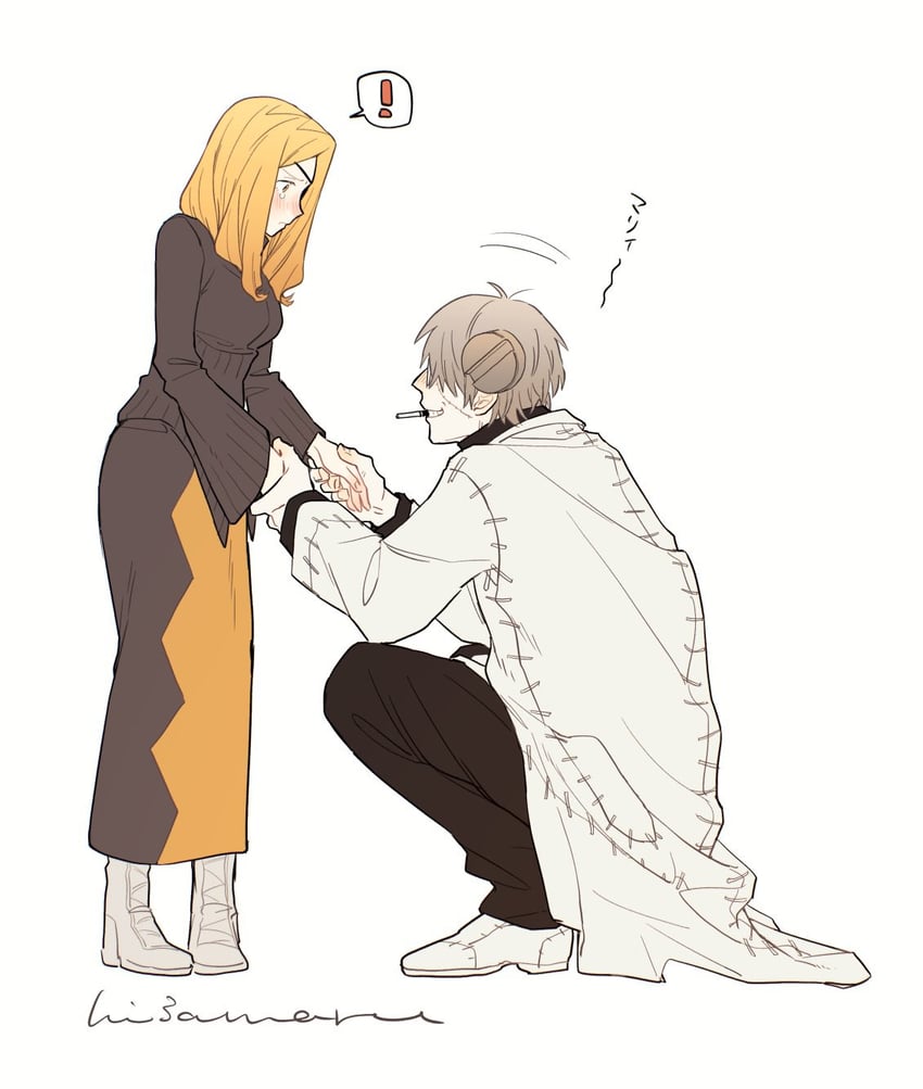franken stein and marie mjolnir (soul eater) drawn by hissiu
