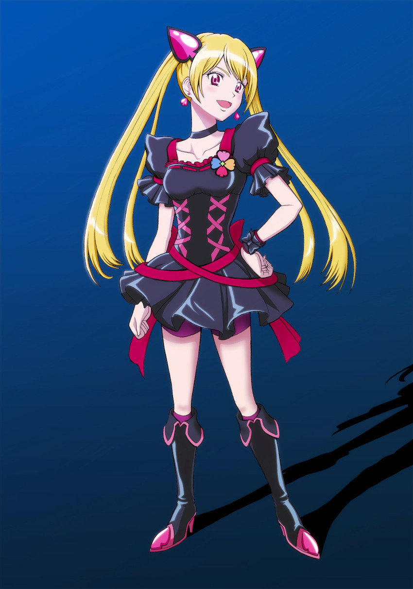 momozono love and cure peach (precure and 1 more) drawn by kijinaka_mahiro