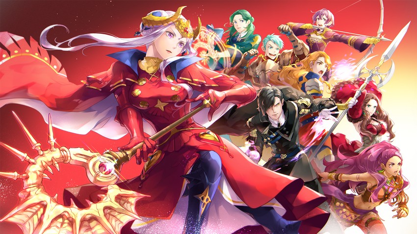 edelgard von hresvelg, dorothea arnault, bernadetta von varley, petra macneary, hubert von vestra, and 3 more (fire emblem and 1 more) drawn by shiroi_(shiroicbe)